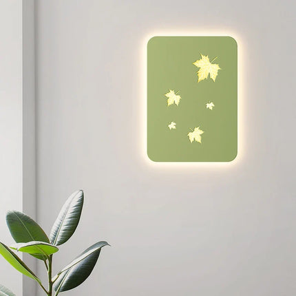 Applique murale métallique à intensité variable motif feuilles d’érable — LZ4QJ7