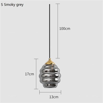 Suspension en verre teinté au design moderne pour éclairage intérieur — LZ4X9T