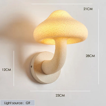Applique murale champignon crème style nordique intérieur et extérieur — LZ4X9P2Q