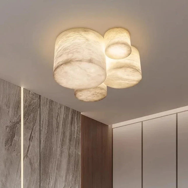 Petit plafonnier Led en marbre espagnol