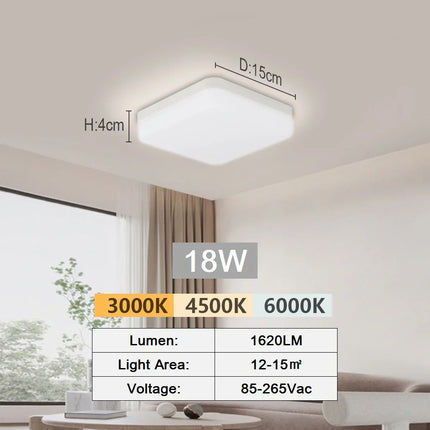 Plafonnier LED carré connecté avec commande vocale Alexa et Google — LZ4X9P