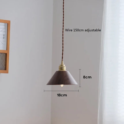 Suspension LED en bois style nordique moderne pour loft — LZ4X9P