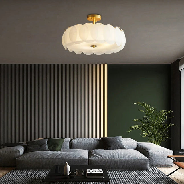 Plafonnier en verre dépoli pour éclairage décoratif — LZ4B7XQ