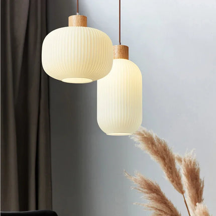 Plafonnier en verre style japonais pour décoration intérieure moderne — LZ4G7XQ