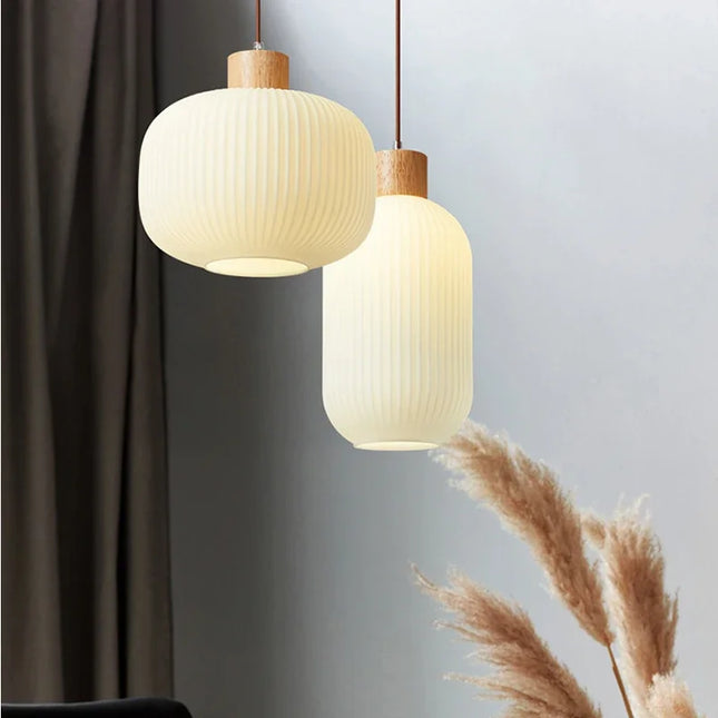 Plafonnier en verre style japonais pour décoration intérieure moderne — LZ4G7XQ