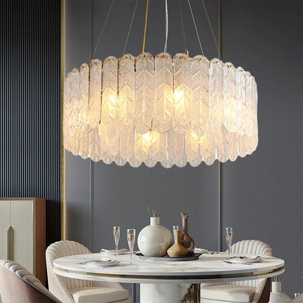 Suspension LED en verre avec lustre cristal nordique moderne — LZ4X9P