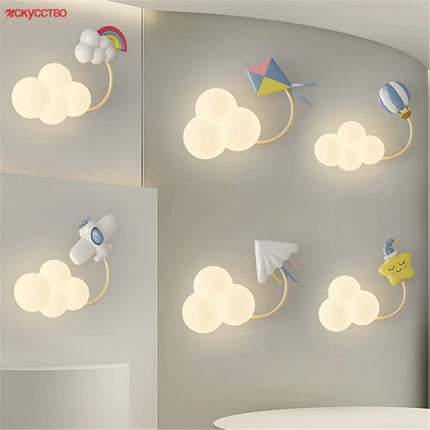 Applique murale LED avion décorative et ludique pour enfants — LZ4QJ7
