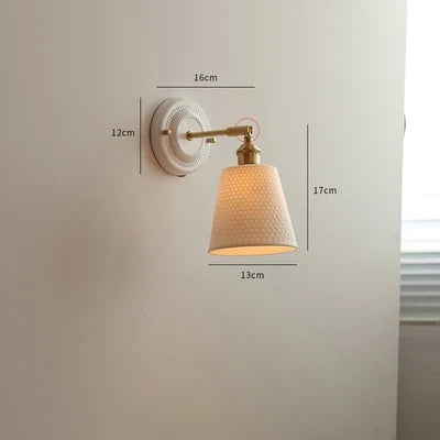 Applique murale LED style nordique japonaise cuivre et blanc — LZ4X9TQ