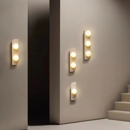 Applique murale en pierre naturelle avec verre pour intérieur — LZ4X9P2