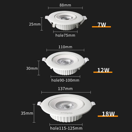 Spot LED encastrable rond pour éclairage de salle de bain — LZ4Q7M2