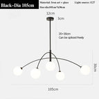 Noir D105cm / Lumière chaude