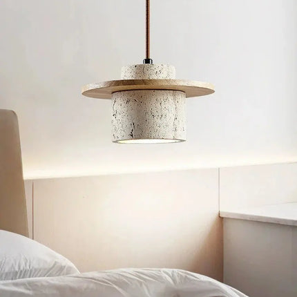 Suspension japonaise en bois et pierre pour décoration intérieure — LZ4X9T