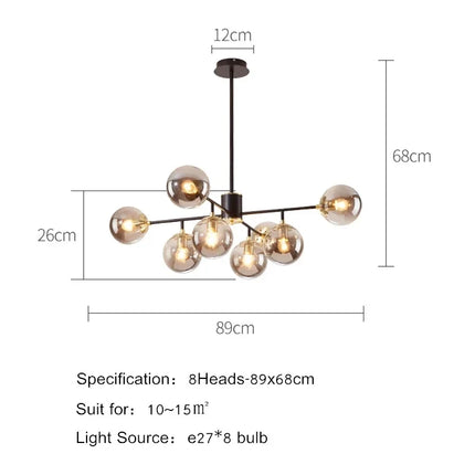 Suspension en verre style nordique pour décoration intérieure — LZ4X9P