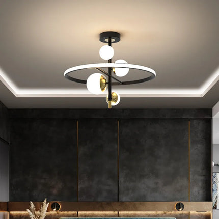 Plafonnier LED à anneau pour décoration intérieure moderne — LZ7XQ9