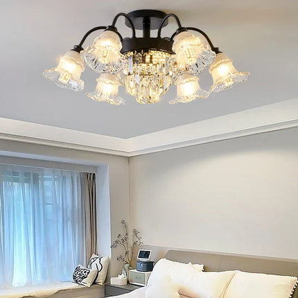 Lustre rétro en cristal pour décoration intérieure élégante — LZ4P9XJ2