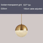 Doré clair / D20cm / Ampoule à led