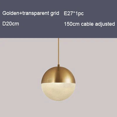 Suspension nordique en verre à motif carreaux pour décoration moderne — LZ4X9M