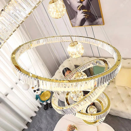 Lustre anneau en cristal au design moderne pour décoration — LZ4X9P