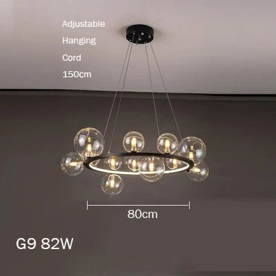 Lustre en verre moderne à bulles pour intérieur élégant — LZ4X9P