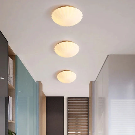 Plafonnier en verre coquillage au style nordique pour intérieur — LZ4X9T2