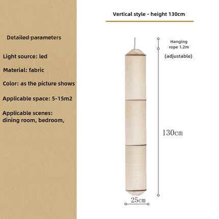 Suspension cylindrique en tissu pour décoration intérieure élégante — LZ4X9T2