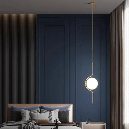 Lustre LED minimaliste en verre pour hôtel — LZ4X9P