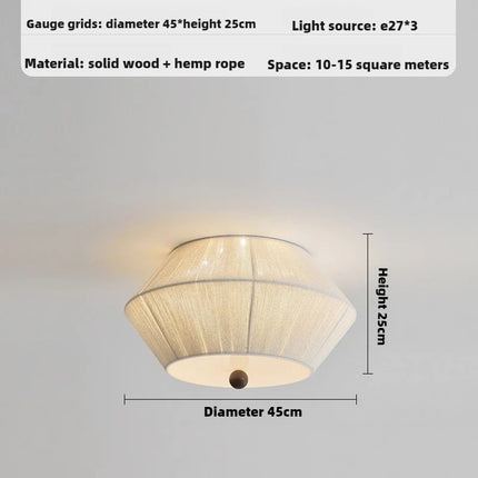 Suspension en bois et corde de chanvre pour ambiance chaleureuse — LZ4X9T