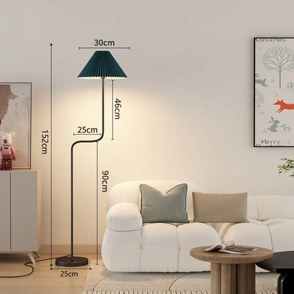 Lampadaire nordique en verre avec abat-jour pour intérieur — LZ4X9B