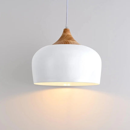 Suspension nordiques en bois massif abat-jour en aluminium lampe suspendue pour la maison Restaurant Bar hôtel café décor à la maison éclairage intérieur