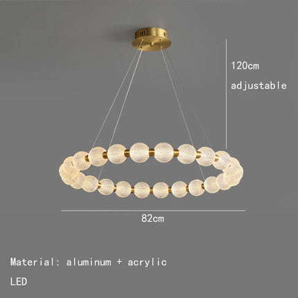 Suspension LED ronde en laiton, cuivre et aluminium décorative — LZ4M7Q2N
