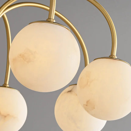 Suspension en cuivre et marbre naturel pour éclairage luxueux — LZ4X9T2