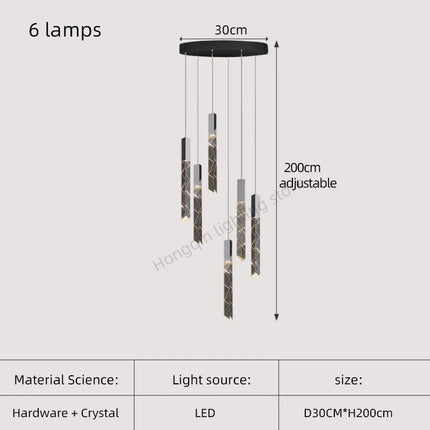 Lustre moderne en cristal pour éclairage intérieur élégant — LZ4X9Q2