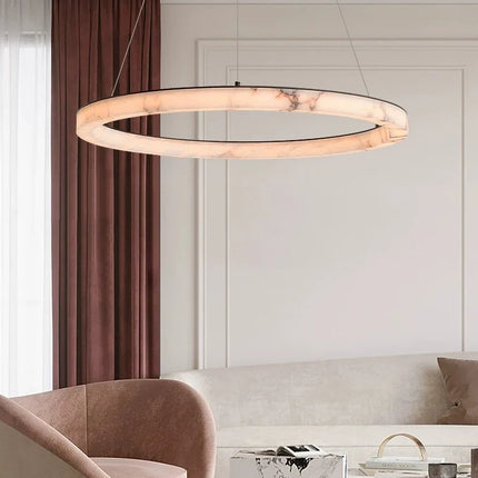 Suspension LED en marbre véritable élégante — LZ4X9V2