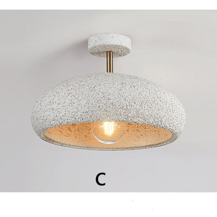 Plafonnier moderne avec abat-jour effet pierre Kery — LZ4G7XQ