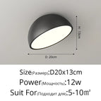 Noir D20x13cm / Blanc froid 6000K