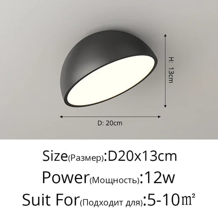 Plafonnier rond moderne à intensité variable style nordique — LZ4X9T2