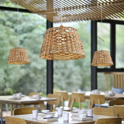 Suspension rotin style wabi sabi pour décoration moderne — LZ4X9T