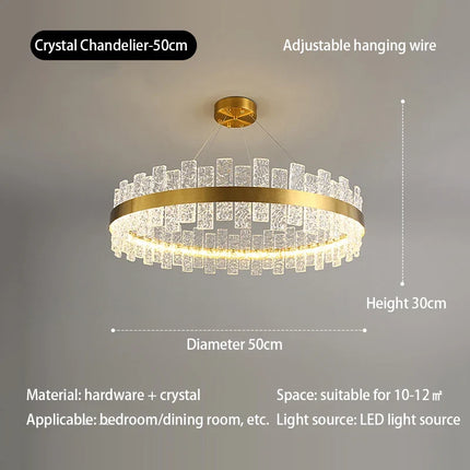 Suspension nordique en verre cristal au design moderne et élégant — LZ4X9P