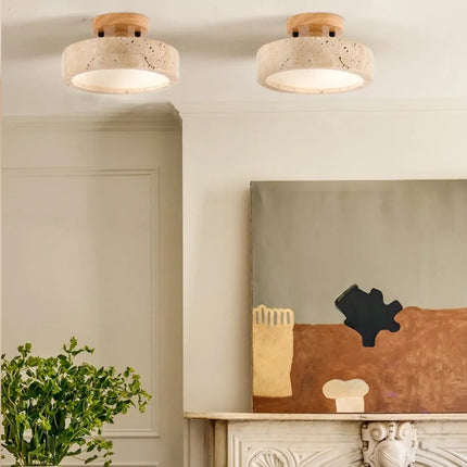 Plafonnier en marbre style wabi sabi pour intérieur et extérieur — LZ4X9P2