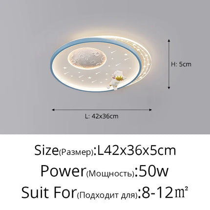 Plafonnier lunaire minimaliste anti-éblouissement pour chambre d’enfants — LZ4X9T