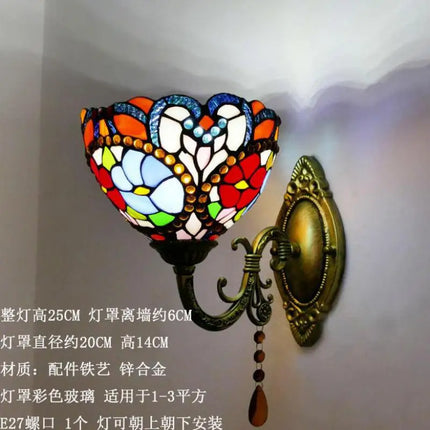 Applique murale en verre style méditerranéen vintage avec éclairage LED — LZ4P9XQ