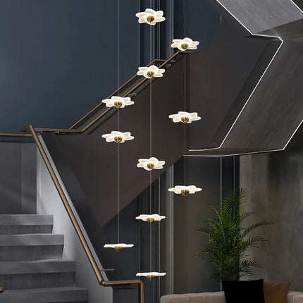 Lustre décoratif moderne pour hall d'hôtel duplex luxe — LZ4X9P2