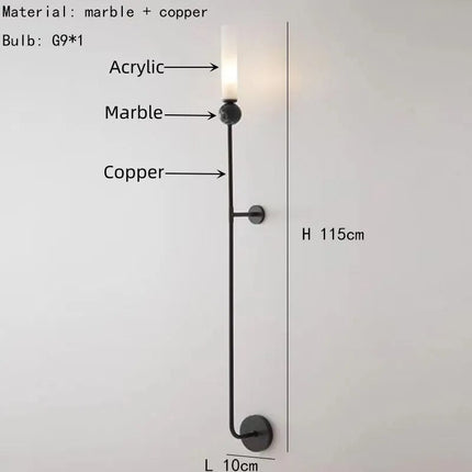 Applique murale sphère en marbre naturel — LZ4X9T2