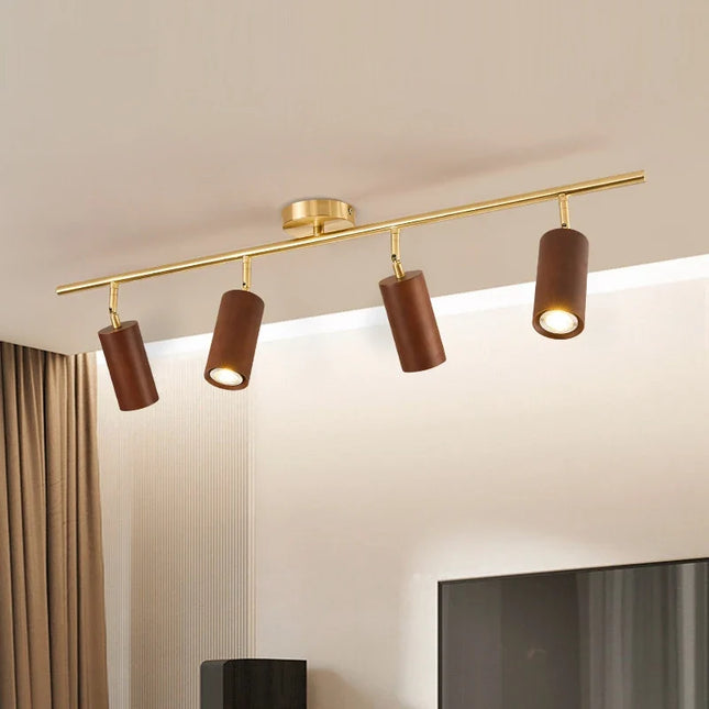 spot de plafond réglable en bois pour hôtel et magasin