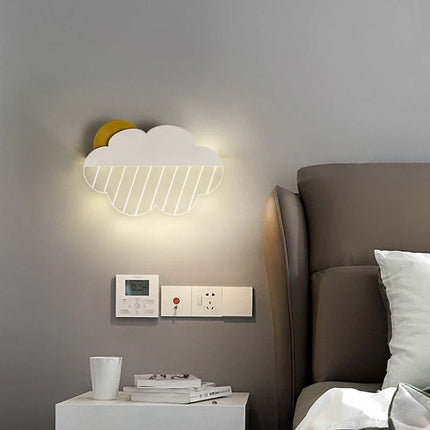 Applique murale nuages en plumes pour décoration enfantine — LZ4X9B2