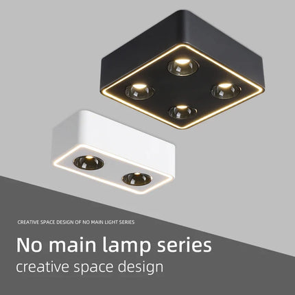 Plafonnier LED carré anti-éblouissement à fixation murale — LZ4X9P