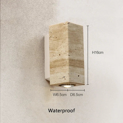 Applique murale LED en marbre style wabi sabi pour intérieur — LZ4X9Q2