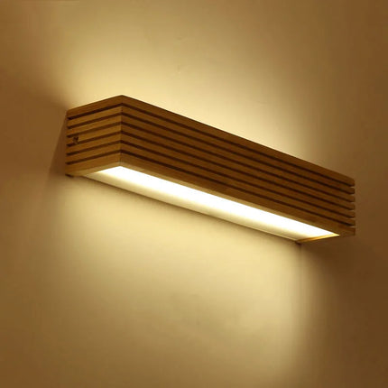 Applique murale LED en bois massif style nordique pour lecture — LZ4T9XQ