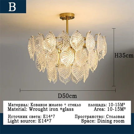 Lustre moderne en verre pour décoration intérieure élégante — LZ4P9X2
