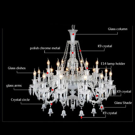 Lustre moderne en cristal avec éclairage LED élégant — LZ4X9T2